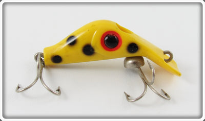 Vintage Tony Accetta Yellow Black Spots Hollo Head Lure 