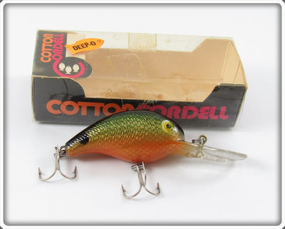 Vintage Cordell Green & Orange Deep O Lure In Box 