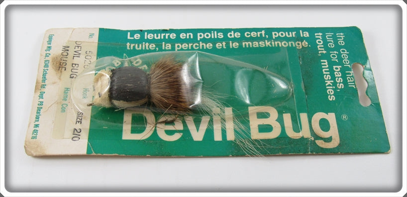 Vintage Eppinger Mfg Co Devil Bug Mouse Lure On Card
