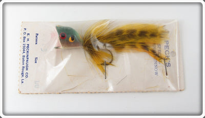 E.H. Peckinpaugh Co Frog Spot Peck's Special Popping Minnow On Card