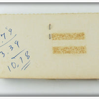 E.H. Peckinpaugh Co Frog Spot Peck's Special Popping Minnow On Card