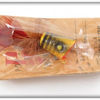 Vintage Pachner & Koller Yellow & Black P&K Pop-Ping Bug Lure On Card