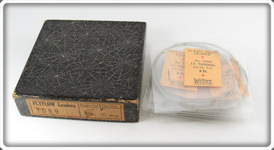 Vintage Weber Flyflow Leaders In Spider Web Box