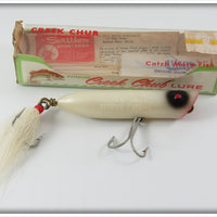 Vintage Creek Chub White Red Eye Striper Strike Lure In Box