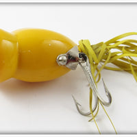 Arbogast Yellow Spinning Hula Popper In Box
