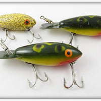 Bomber Yellow Silver Flakes & Frog Lot Of Three