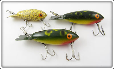 Bomber Yellow Silver Flakes & Frog Lot Of Three