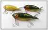 Bomber Yellow Silver Flakes & Frog Lot Of Three