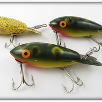 Bomber Yellow Silver Flakes & Frog Lot Of Three