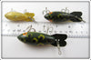 Bomber Yellow Silver Flakes & Frog Lot Of Three