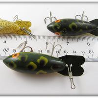 Bomber Yellow Silver Flakes & Frog Lot Of Three