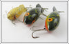 Bomber Yellow Silver Flakes & Frog Lot Of Three