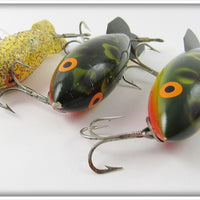 Bomber Yellow Silver Flakes & Frog Lot Of Three