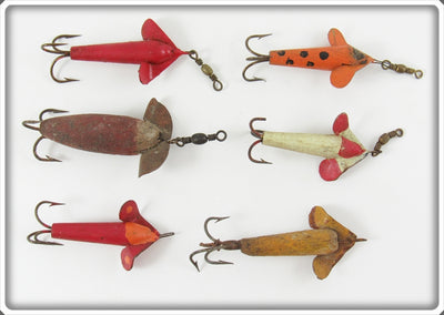 Wooden Devon Minnow Type Lot Of Six