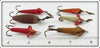 Wooden Devon Minnow Type Lot Of Six