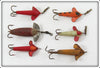Wooden Devon Minnow Type Lot Of Six