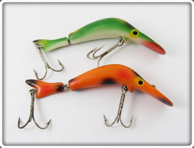 Herters Jointed Flatfish Pair: Orange Spotted & Frog