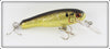 Vintage Bagley Black On Gold Foil Mighty Minnow Lure 