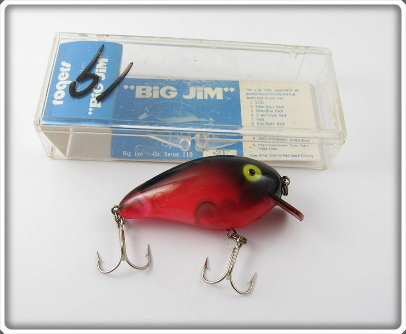 Rogers Translucent Red Black Back Big Jim In Box