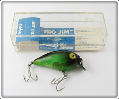 Rogers Translucent Green Black Back Big Jim In Box