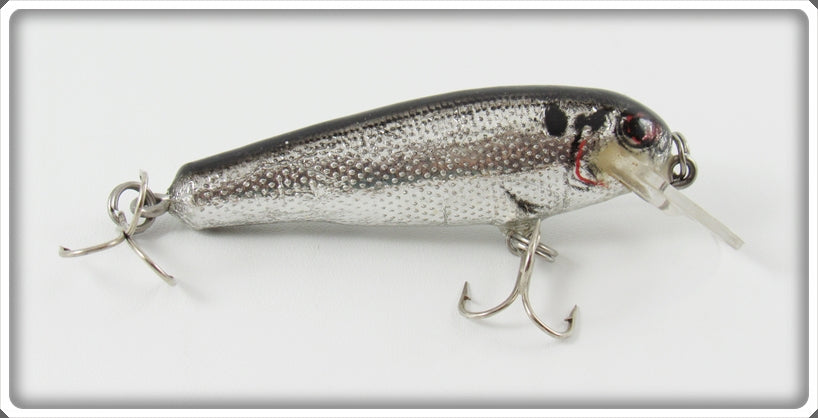 Vintage Bagley Black On Silver Foil Mighty Minnow Lure For Sale