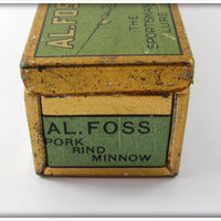 Al Foss Empty Green Tin For White Oriental Wiggler