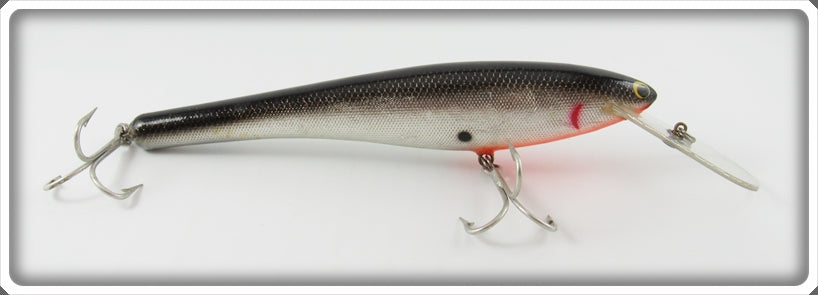 Vintage Bagley Black On Silver Foil Diving Bang O B DB08 Lure