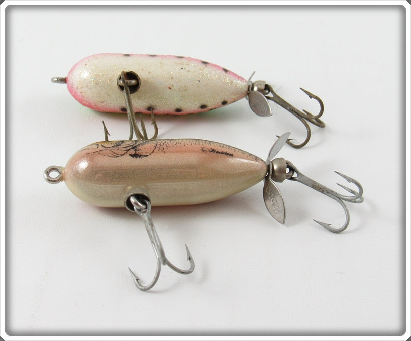 Vintage Heddon Rainbow Trout & G Finish Tiny Torpedo Pair For Sale