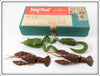 Vintage Snag Proof Frog, Crawdad & Tadpole Lure Set In Box