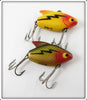 Vintage Heddon Yellow & Perch Sonic Lure Pair