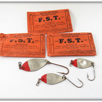 Shoff Fishing Tackle Co Lot Of Three F.S.T. Spinners In Envelopes