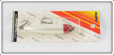 Vintage Bagley Red Head On White ICU Lure On Card