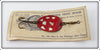Roy Self Red Finish Mirrored Trout Spoon On Card