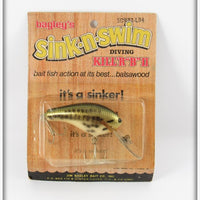 Bagley Litte Bass On White Sink N Swim Kill'r B II Lure On Card