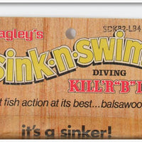 Bagley Litte Bass On White Sink N Swim Kill'r B II On Card