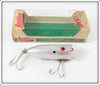 Vintage Heddon Silver Shad Baby Lucky 13 Lure In Box