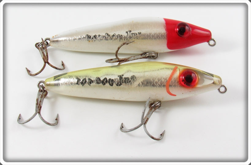 Mirrolure Red/White & Silver/Yellow Top Dog Jr Pair