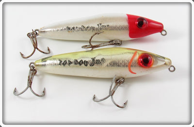 Mirrolure Red/White & Silver/Yellow Top Dog Jr Pair