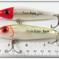 Mirrolure Red/White & Silver/Yellow Top Dog Jr Pair