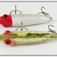 Mirrolure Red/White & Silver/Yellow Top Dog Jr Pair