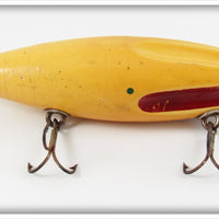 Vintage Wilson Red & White Fluted Wobbler Lure