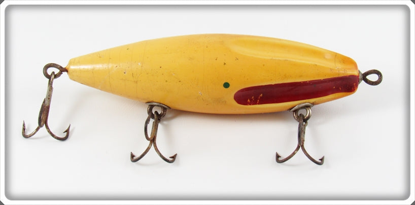 Vintage Wilson Red & White Fluted Wobbler Lure