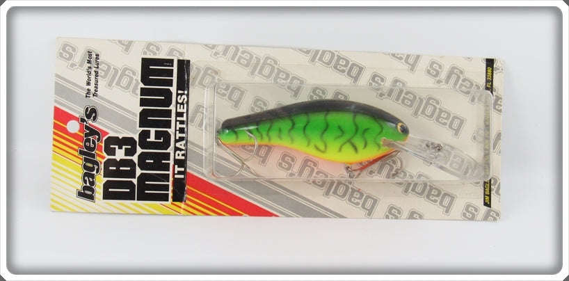 Vintage Bagley Hot Tiger DB3 Magnum Lure On Card