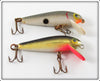 Vintage Rebel Grey Scale & Gold Tiny Floater Lure Pair