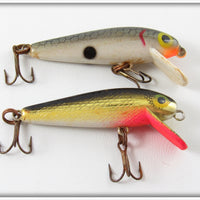 Vintage Rebel Grey Scale & Gold Tiny Floater Lure Pair
