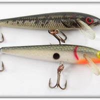 Vintage Rebel Naturalized Bass & Gold Scale Floater Lure Pair 