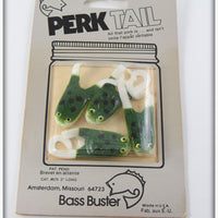 Vintage Bass Buster Perk Tail Frogs On Card