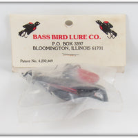 Bass Bird Lure Co Black & Red Bass Bird Lure In Package