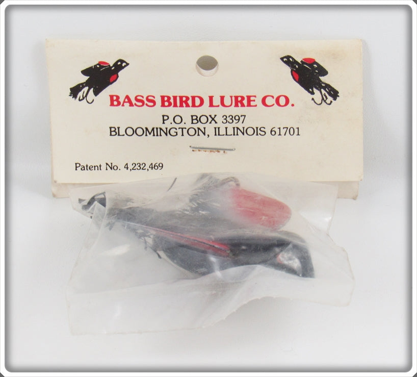 Bass Bird Lure Co Black & Red Bass Bird Lure In Package