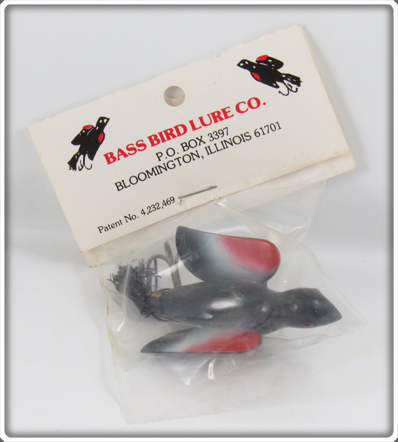 Bass Bird Lure Co Black & Red Bass Bird Lure In Package